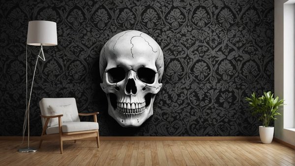 Papier peint tête de mort: ajoutez une touche unique à votre intérieur